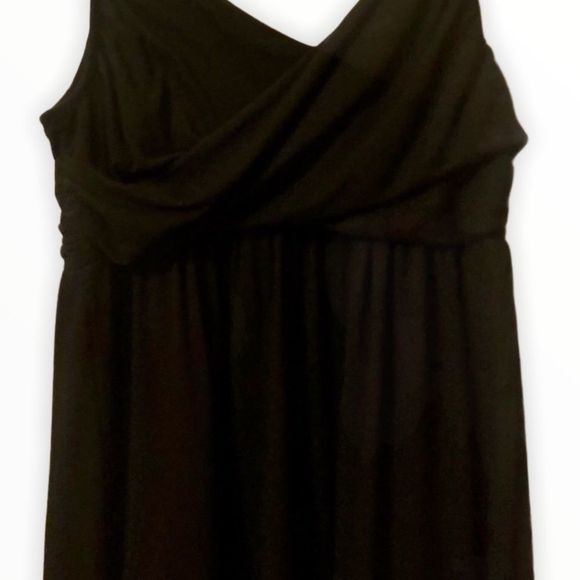 Elle Black Midi Summer Dress Spaghetti Straps Women Size Medium NWT - Picture 10 of 16